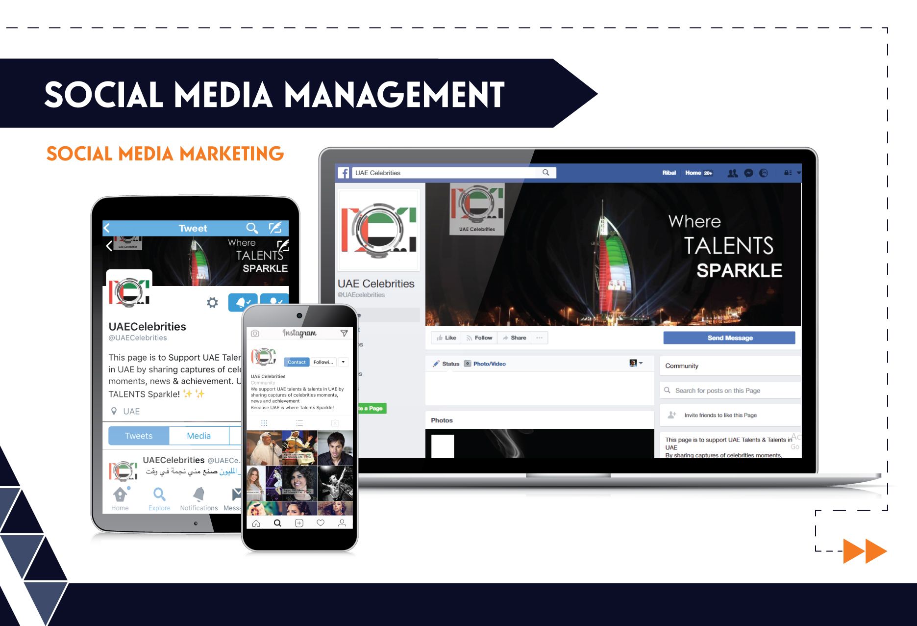 Social Media Management - UAE Celeb.